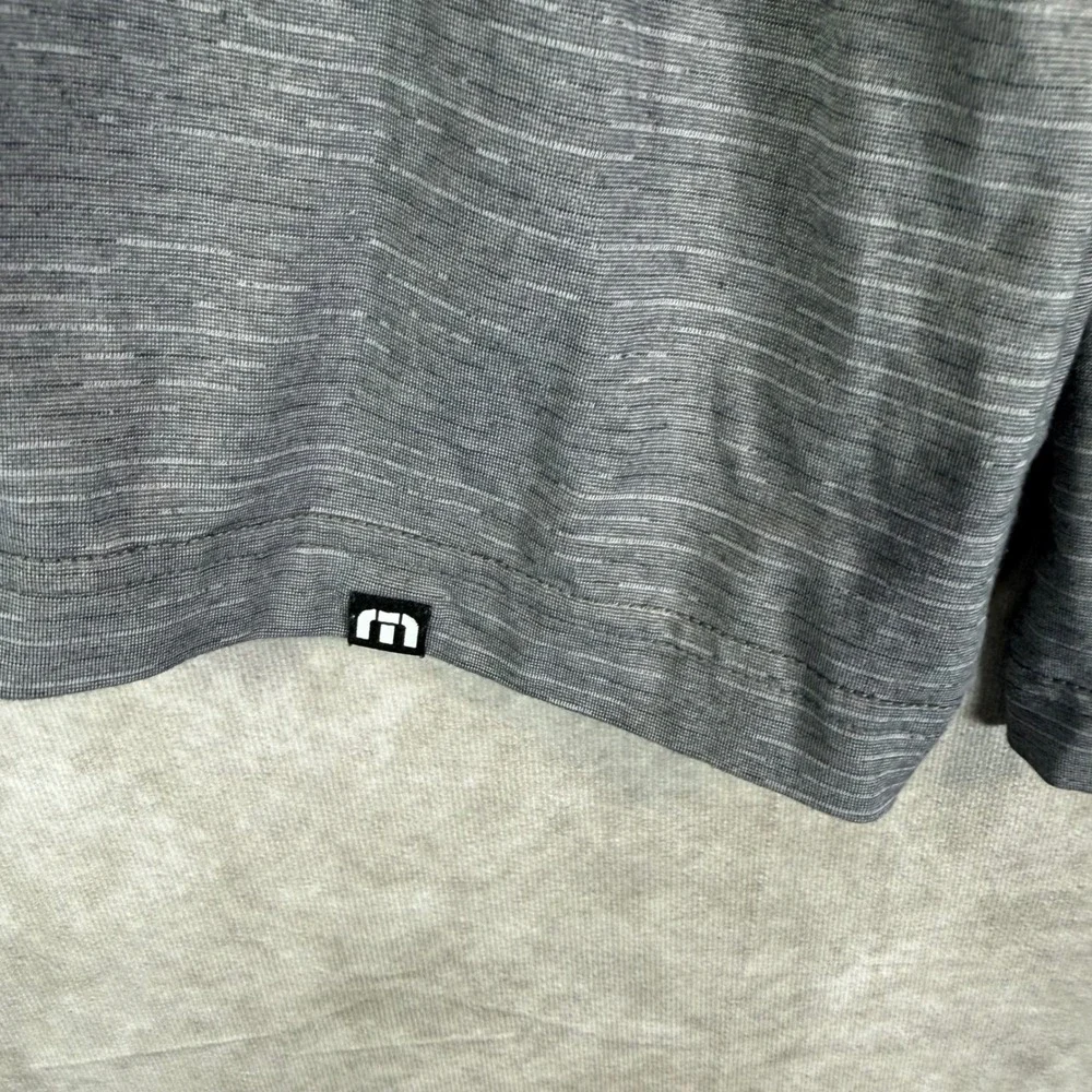 TravisMathew Quarter Zip Pullover Men XL Grey Heathered Stretch Golf Performance
